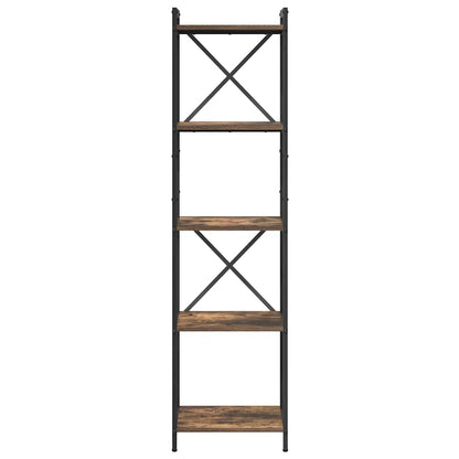 Bücherregal Räuchereiche 40 x 30 x 153 cm Holzwerkstoff