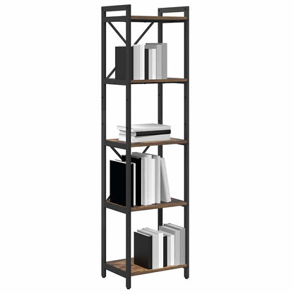 Bücherregal Räuchereiche 40 x 30 x 153 cm Holzwerkstoff