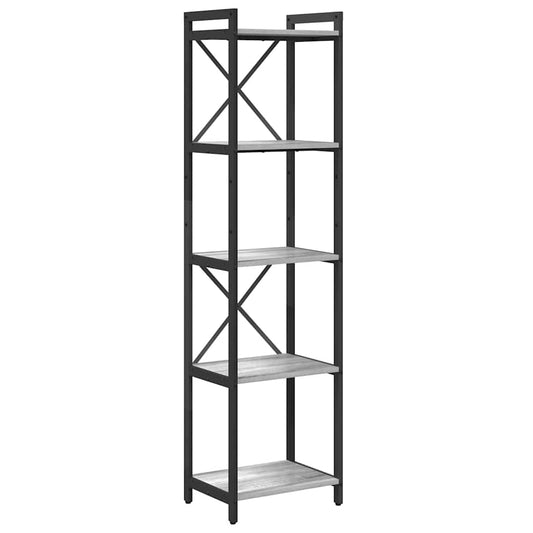 Bücherregal Grau Sonoma 40 x 30 x 153 cm Holzwerkstoff