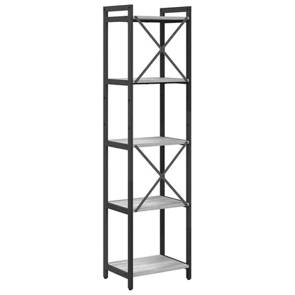 Bücherregal Grau Sonoma 40 x 30 x 153 cm Holzwerkstoff