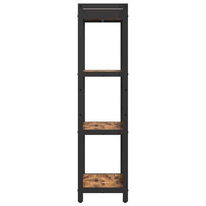 Bücherregal Räuchereiche 40 x 30 x 118 cm Holzwerkstoff