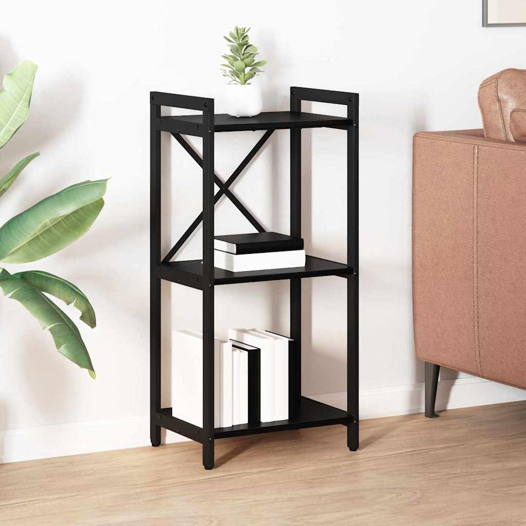 Bücherregal Schwarz Eichen-Optik 40 x 30 x 83 cm Holzwerkstoff