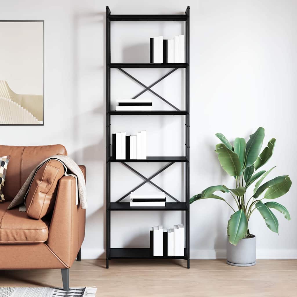 Bücherregal Schwarze Eiche 60 x 30 x 188 cm Holzwerkstoff