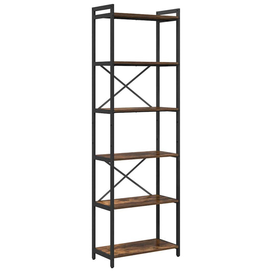 Bücherregal Räuchereiche 60 x 30 x 188 cm Holzwerkstoff