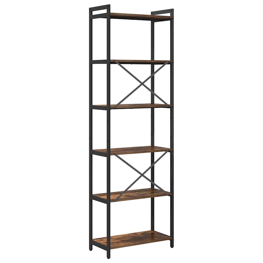 Bücherregal Räuchereiche 60 x 30 x 188 cm Holzwerkstoff