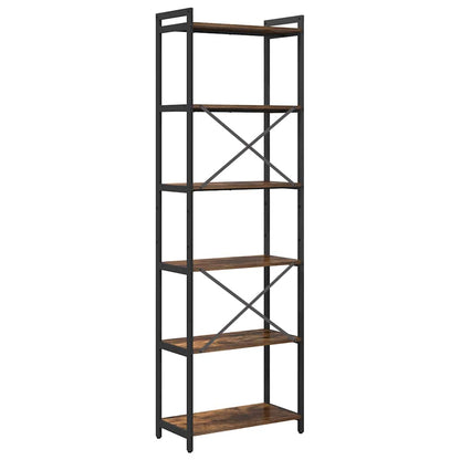 Bücherregal Räuchereiche 60 x 30 x 188 cm Holzwerkstoff