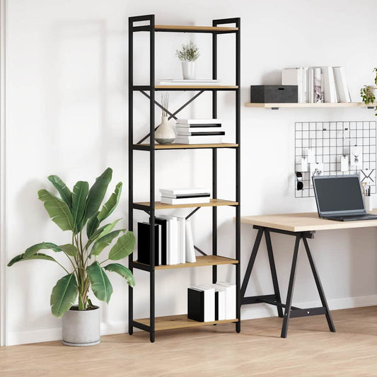 Bücherregal Eiche handwerklich 60 x 30 x 188 cm Holzwerkstoff