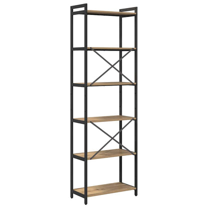 Bücherregal Eiche handwerklich 60 x 30 x 188 cm Holzwerkstoff