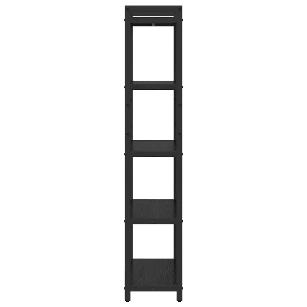 Bücherregal Schwarz Eichen-Optik 60 x 30 x 153 cm Holzwerkstoff