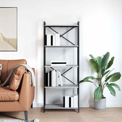 Bücherregal Grau Sonoma 60 x 30 x 153 cm Holzwerkstoff