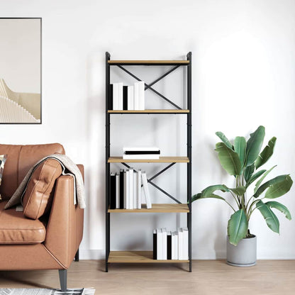 Bücherregal Eiche handwerklich 60 x 30 x 153 cm Holzwerkstoff
