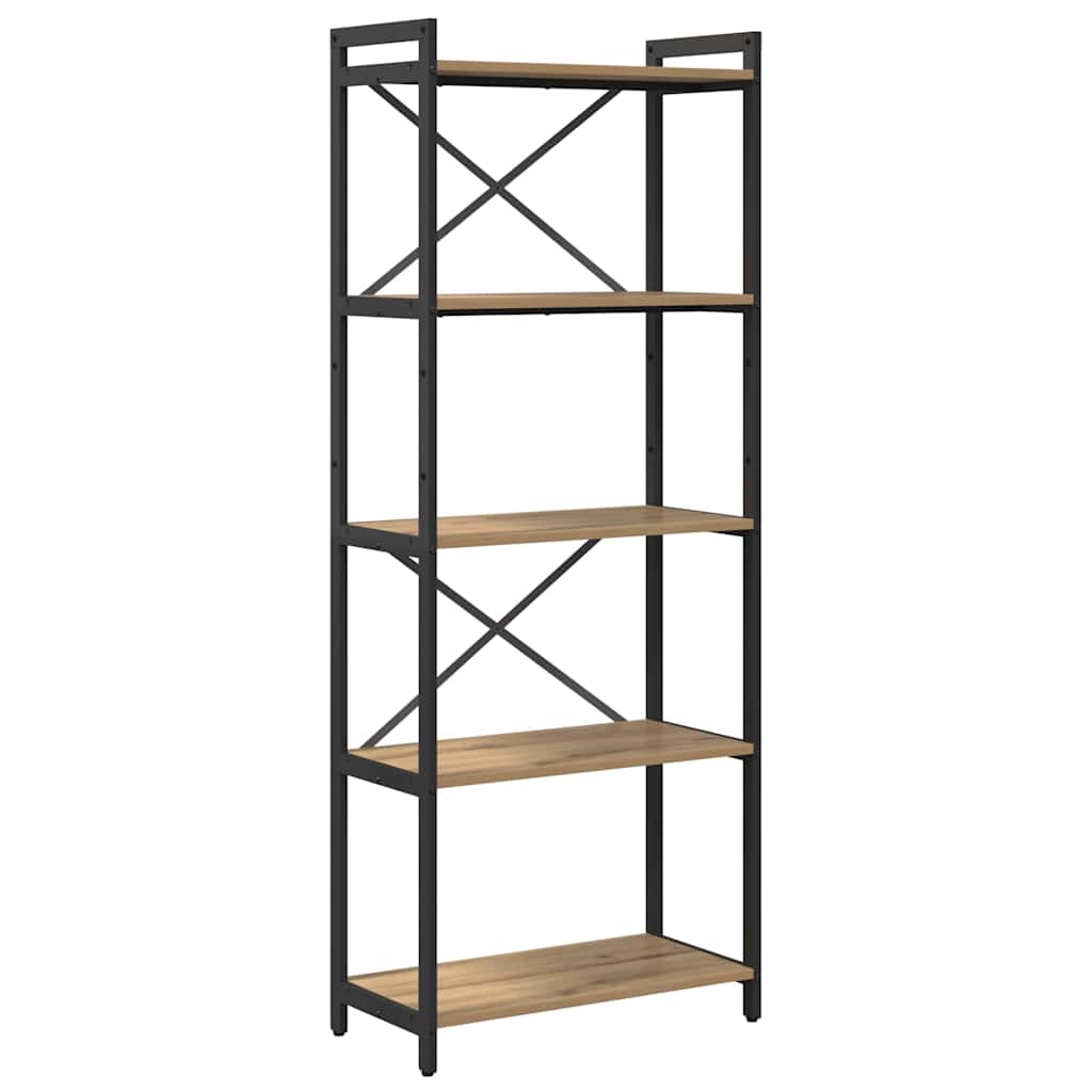 Bücherregal Eiche handwerklich 60 x 30 x 153 cm Holzwerkstoff