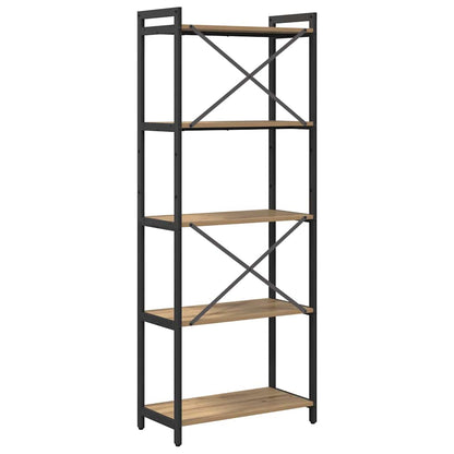 Bücherregal Eiche handwerklich 60 x 30 x 153 cm Holzwerkstoff