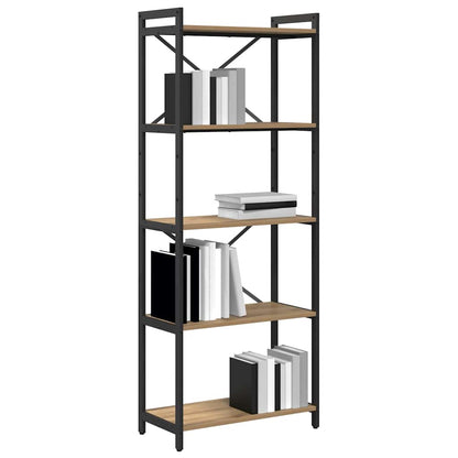 Bücherregal Eiche handwerklich 60 x 30 x 153 cm Holzwerkstoff