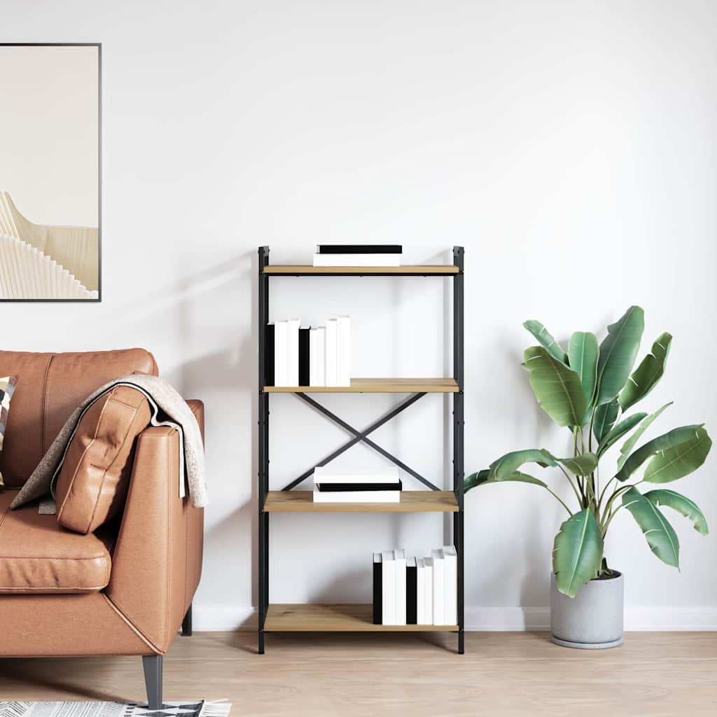 Bücherregal Eiche handwerklich 60 x 30 x 118 cm Holzwerkstoff
