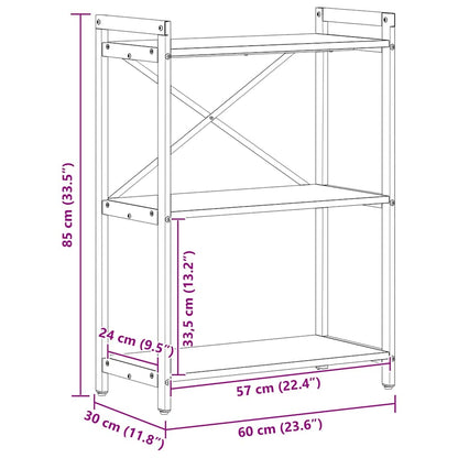 Bücherregal Altholz 60 x 30 x 83 cm Holzwerkstoff