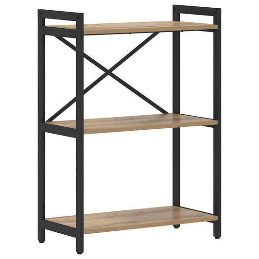 Bücherregal Eiche handwerklich 60 x 30 x 83 cm Holzwerkstoff