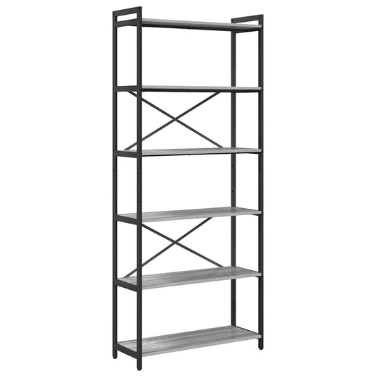 Bücherregal Grau Sonoma 80 x 30 x 188 cm Holzwerkstoff