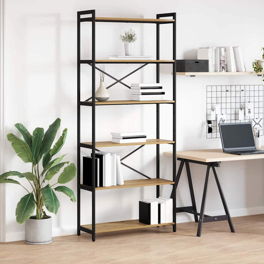 Bücherregal Eiche handwerklich 80 x 30 x 188 cm Holzwerkstoff
