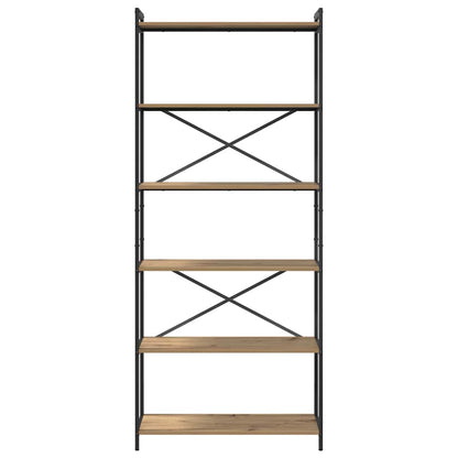 Bücherregal Eiche handwerklich 80 x 30 x 188 cm Holzwerkstoff