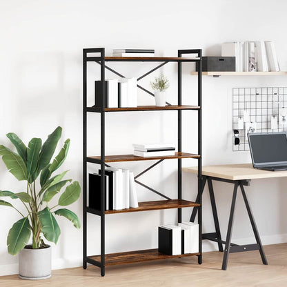 Bücherregal Räuchereiche 80 x 30 x 153 cm Holzwerkstoff