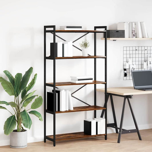 Bücherregal Räuchereiche 80 x 30 x 153 cm Holzwerkstoff