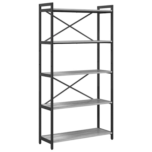 Bücherregal Grau Sonoma 80 x 30 x 153 cm Holzwerkstoff