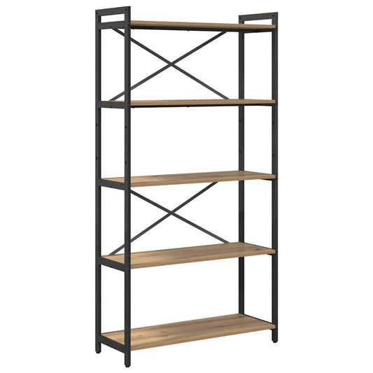 Bücherregal Eiche handwerklich 80 x 30 x 153 cm Holzwerkstoff