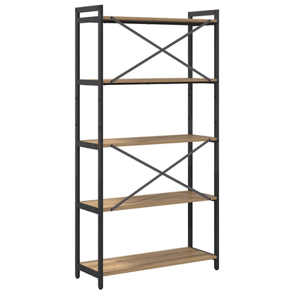 Bücherregal Eiche handwerklich 80 x 30 x 153 cm Holzwerkstoff