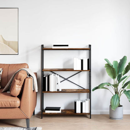 Bücherregal Räuchereiche 80 x 30 x 118 cm Holzwerkstoff
