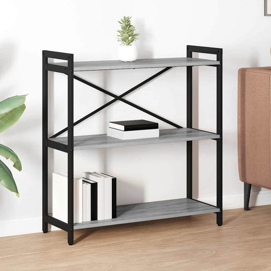 Bücherregal Grau Sonoma 80 x 30 x 83 cm Holzwerkstoff
