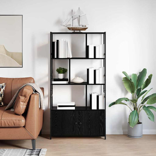 Regal Schwarze Eiche 80 x 30 x 155,5 cm Holzwerkstoff