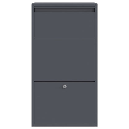 Paketdrop-Box mit Speicher Anthrazit 44 x 22 x 82 cm Stahl
