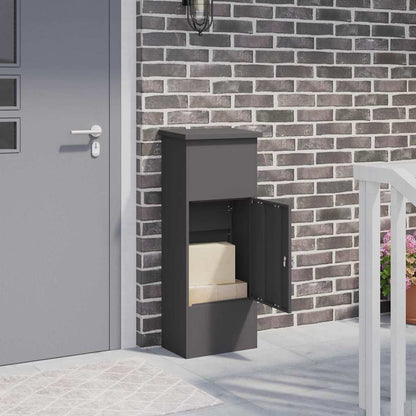 Paketdrop-Box Schwarz 44,5 x 29 x 110,5 cm Stahl