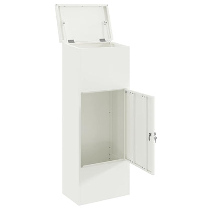 Paketdrop-Box Weiß 44,5 x 29 x 110,5 cm Stahl