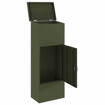 Paketdrop-Box Olivgrün 44,5 x 29 x 110,5 cm Stahl