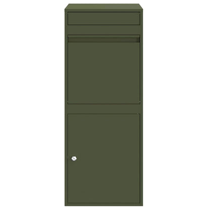 Paketdrop-Box Olivgrün 41 x 38 x 103 cm Stahl