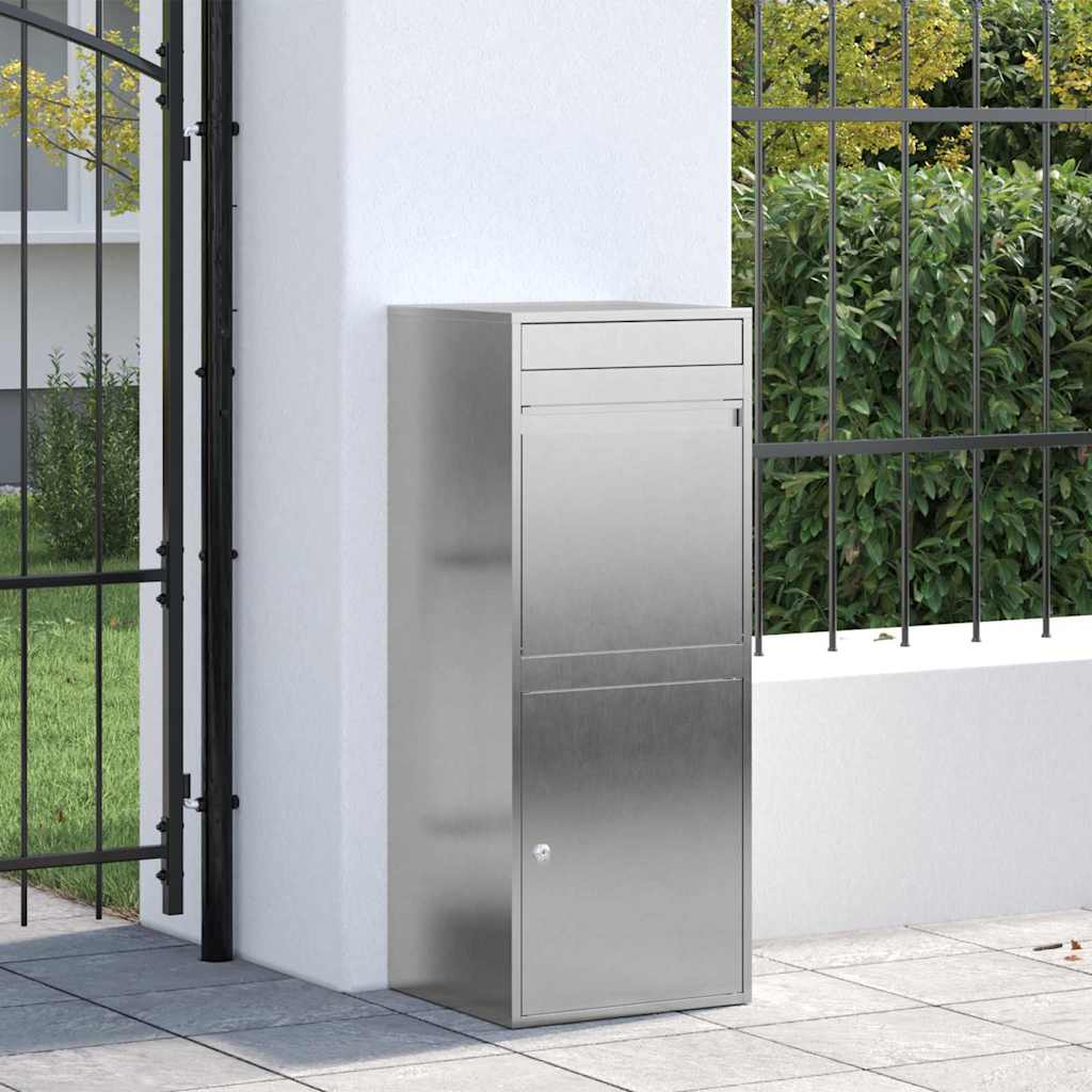 Paketdrop-Box Schwarz 41 x 38 x 103 cm Edelstahl