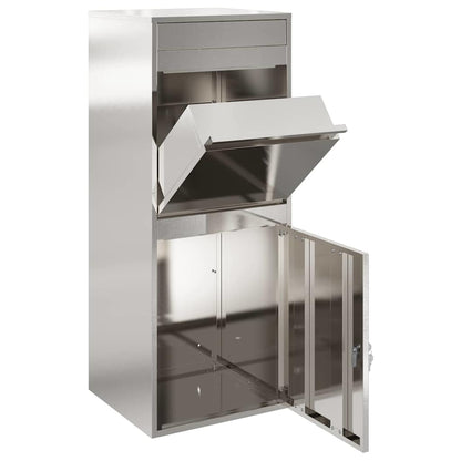 Paketdrop-Box Schwarz 41 x 38 x 103 cm Edelstahl