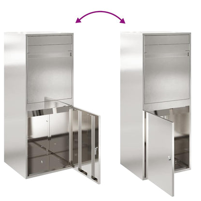 Paketdrop-Box Schwarz 41 x 38 x 103 cm Edelstahl