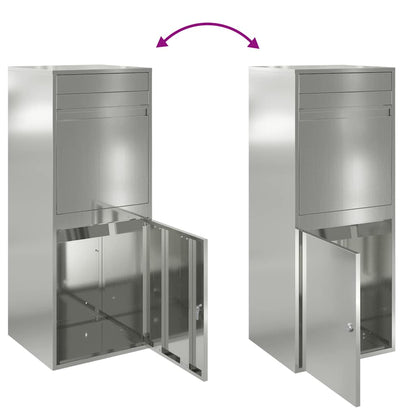 Paketdrop-Box Schwarz 41 x 38 x 103 cm Verzinkter Stahl