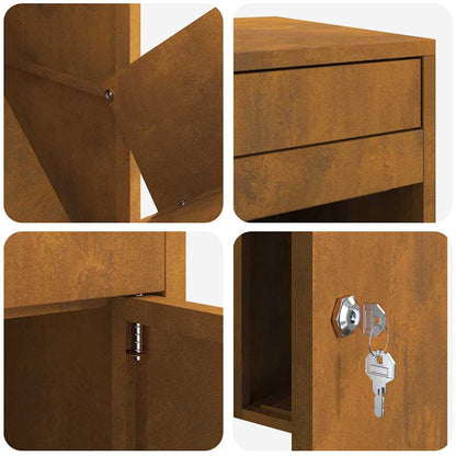 Paketdrop-Box Rostig 41 x 38 x 103 cm