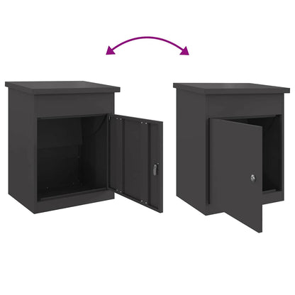 Paketdrop-Box Schwarz 44 x 35 x 59 cm Stahl