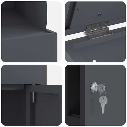Paketdrop-Box Anthrazit 44 x 35 x 59 cm Stahl