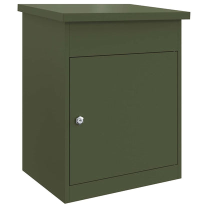 Paketdrop-Box Olivgrün 44 x 35 x 59 cm Stahl