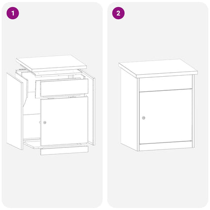 Paketdrop-Box Schwarz 44 x 35 x 59 cm Verzinkter Stahl