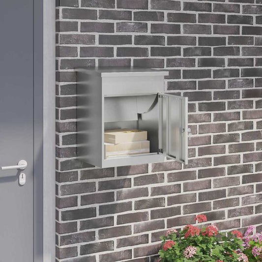 Paketdrop-Box Schwarz 44 x 35 x 59 cm Verzinkter Stahl