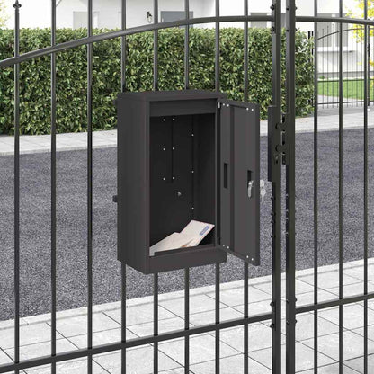Briefkasten Schwarz 30 x 23 x 55 cm Stahl