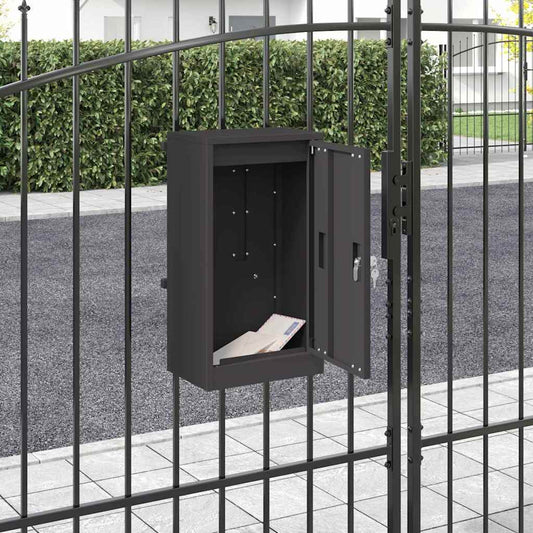 Briefkasten Schwarz 30 x 23 x 55 cm Stahl