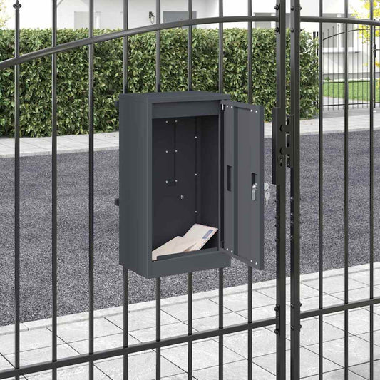 Briefkasten Anthrazit 30 x 23 x 55 cm Stahl